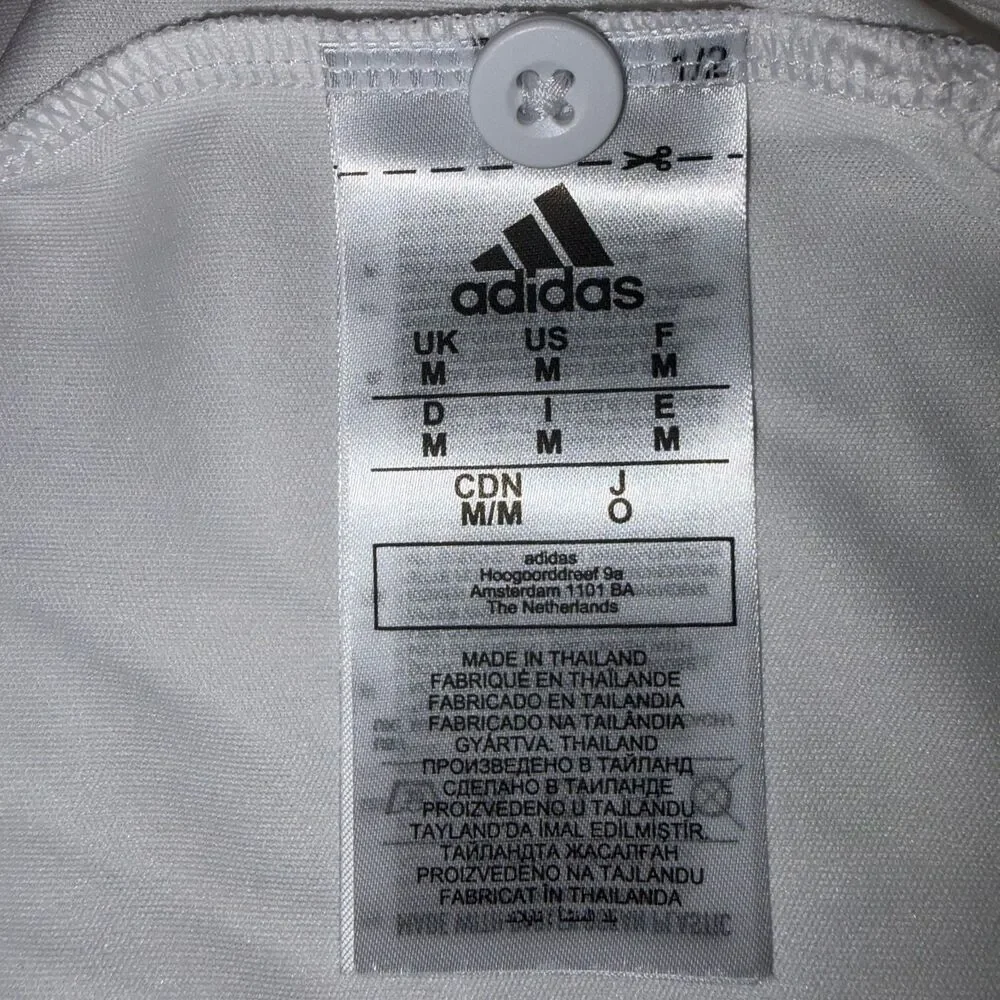 USF South Florida Bulls Polo Shirt Mens M White Short Sleeve Adidas NCAA New